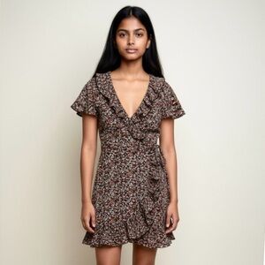 Ditsy Floral Surplus Mini Dress Cowgirl Dress - Size M